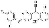 2-(2,6-dichlorophenyl)-2-(6-(2,4-difluorophenylthio)pyridazin-3-yl)acetonitrile Struktur