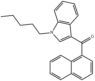 1-ペンチル-3-(1-ナフトイル)インドール 化学構造式
