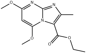 5,7-Dimethoxy-2-methyl-imidazo[1,2-a]pyrimidine-3-carboxylic acid ethyl ester Struktur