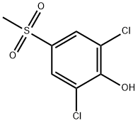 2,6-ジクロロ-4-メチルスルホニルフェノール 化学構造式