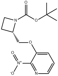 1-AZETIDINECARBOXYLIC ACID, 2-[[[2-NITRO-3-PYRIDINYL]OXY]METHYL]-, 1,1-DIMETHYLETHYL ESTER, (2S)- Struktur