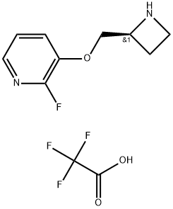 1-AZETIDINECARBOXYLIC ACID, 2-[[[2-FLUORO-3-PYRIDINYL]OXY]METHYL]-, (2S)- Structure