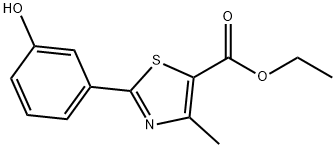 2-(3-ヒドロキシフェニル)-4-メチルチアゾール-5-カルボン酸エチル 化学構造式