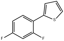 2-(2,4-二氟苯基)噻吩, 209592-66-5, 结构式
