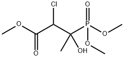 2-クロロ-3-ヒドロキシ-3-(ジメトキシホスフィニル)酪酸メチル 化学構造式