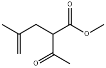 2-アセチル-4-メチル-4-ペンテン酸メチル 化学構造式