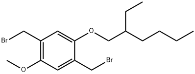 1,4-二(溴甲基)-2-甲氧基-5-(2-乙基己氧基)苯, 209625-37-6, 结构式