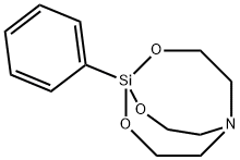 1-苯基-2,8,9-三氧杂-5-氮杂-1-硅杂二环[3.3.3]十一烷 结构式