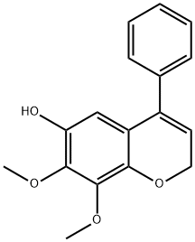 7,8-Dimethoxy-4-phenyl-2H-1-benzopyran-6-ol,20972-80-9,结构式