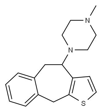 1-(5,10-Dihydro-4H-benzo[5,6]cyclohepta[1,2-b]thiophen-4-yl)-4-methylpiperazine Structure