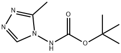 Carbamic acid, (3-methyl-4H-1,2,4-triazol-4-yl)-, 1,1-dimethylethyl ester (9CI) Struktur