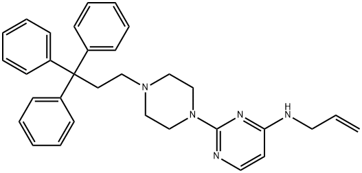 4-(Allylamino)-2-[4-(3,3,3-triphenylpropyl)-1-piperazinyl]pyrimidine Structure