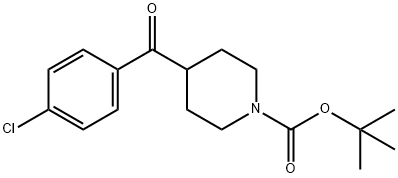 1-(tert-ブトキシカルボニル)-4-(4-クロロベンゾイル)ピペリジン 化学構造式