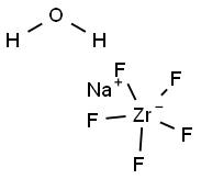 Sodium pentafluorozirconate monohydrate Structure