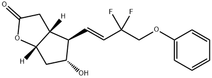 2H-环戊并[B]呋喃-2-酮,4-[(1E)-3,3-二氟-4-苯氧基-1-丁烯-1-基]六氢-5-羟基-,(3AR,4R,5R,6AS)-(...),209861-01-8,结构式