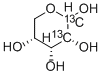 D-リボース-1,2-13C2 化学構造式