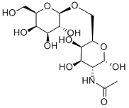 2-ACETAMIDO-2-DEOXY-6-O-(BETA-D-GALACTOPYRANOSYL)-D-GALACTOPYRANOSE Struktur