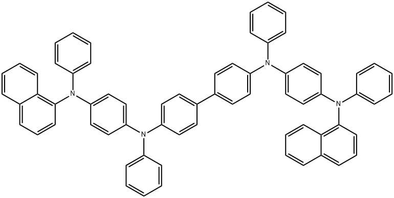 N,N'-Bis[4-(1-naphthalenylphenylamino)phenyl]-N,N'-diphenyl-[1,1'-biphenyl]-4,4'-diamine Struktur