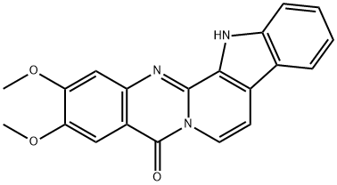 2,3-Dimethoxyindolo[2',3':3,4]pyrido[2,1-b]quinazolin-5(13H)-one 结构式
