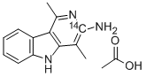 3-Amino-1,4-dimethyl-5H-pyrido[4,3-b]indole-3-14C, Acetate Structure