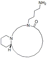 (15aR)-4-(4-アミノブチル)イコサヒドロピリド[1,2-e][1,5]ジアザシクロヘプタデシン-5-オン 化学構造式