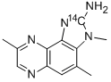 3,4,8-三甲基-3H-咪唑并[4,5-F]喹喔啉-2-胺-2-14C 结构式