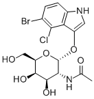 5-Bromo-4-chloro-3-indolyl-2-acetamido-2-deoxy-alpha-D-galactopyranoside Struktur
