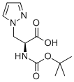BOC-3-(1-PYRAZOLYL)-L-ALANINE ; L-N-BOC-3-PYRAZOL-1-YL-ALANINE, 21012-18-0, 结构式