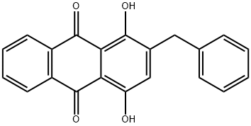 1,4-Dihydroxy-2-phenylmethyl-9,10-anthraquinone 结构式