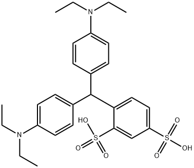 4-[bis[4-(diethylamino)phenyl]methyl]benzene-1,3-disulphonic acid Structure