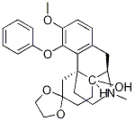 14-Hydroxy-3-Methoxy-17-Methyl-6-oxo-4-phenoxy-Morphinan 6-Ethylene Ketal 结构式