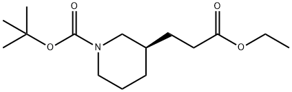 tert-butyl 3-(3-ethoxy-3-oxopropyl)piperidine-1-carboxylate Structure