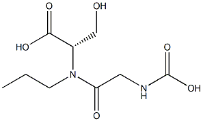 N-(N-Carboxyglycyl)-N-ethyl-L-serine 1-methyl ester Structure