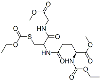 N2-エトキシカルボニル-N5-[1-[(カルボキシメチル)カルバモイル]-2-(エトキシカルボニルチオ)エチル]-L-グルタミンジメチル 化学構造式