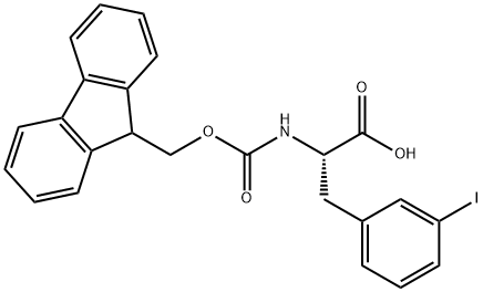 Fmoc-3-ヨード-L-Phe-OH 化学構造式