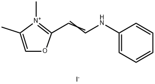 3,4-dimethyl-2-[2-(phenylamino)vinyl]oxazolium iodide  Struktur