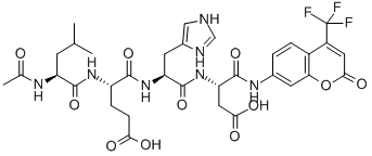 AC-LEU-GLU-HIS-ASP-AFC,210345-03-2,结构式