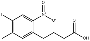 4-(4-氟-5-甲基-2-硝基苯基)丁酸, 210346-38-6, 结构式