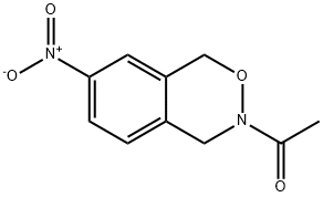 3-Acetyl-3,4-dihydro-7-nitro-1H-2,3-benzoxazine Structure
