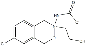 カルバミド酸2-(7-クロロ-3,4-ジヒドロ-1H-2,3-ベンゾオキサジン-3-イル)エチル 化学構造式