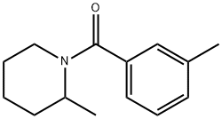 2-メチル-1-(3-メチルベンゾイル)ピペリジン 化学構造式