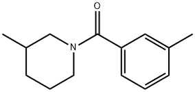 3-メチル-1-(3-メチルベンゾイル)ピペリジン 化学構造式