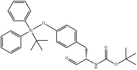 N-Boc-2(S)-2-(4-{[tert-butyl(diphenyl)silyl]oxy}phenyl)propanal Struktur