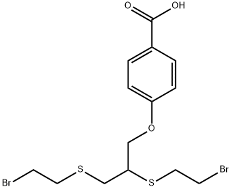 p-(2,3-Di(2-bromoethylthio)-n-propyloxy)benzoic acid|