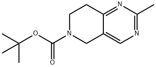2-甲基-7,8-二氢吡啶并[4,3-D]嘧啶-6(5H)-羧酸叔丁酯, 210538-72-0, 结构式