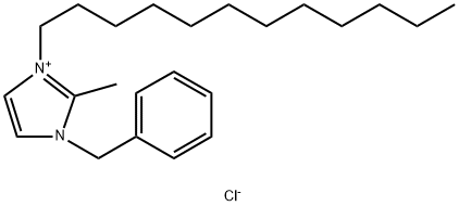 1-ドデシル-2-メチル-3-ベンジル-1H-イミダゾール-3-イウム·クロリド 化学構造式