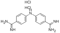 4,4'-イミノビスベンズアミジン·二塩酸塩 化学構造式