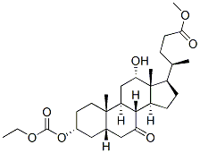 methyl 3alpha-[(ethoxycarbonyl)oxy]-12alpha-hydroxy-7-oxo-5beta-cholan-24-oate Structure