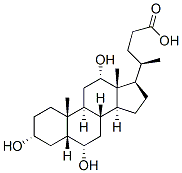 (3a,5b,6a,12a)-3,6,12-trihydroxy-Cholan-24-oic acid Struktur