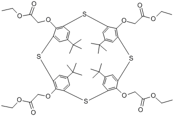 4-TERT-BUTYL-1-(ETHOXYCARBONYLMETHOXY)THIACALIX[4]ARENE Struktur